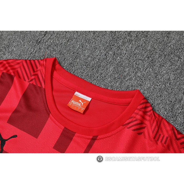 Chandal del AC Milan Manga Corta 22-23 Rojo - Pantalon Corto